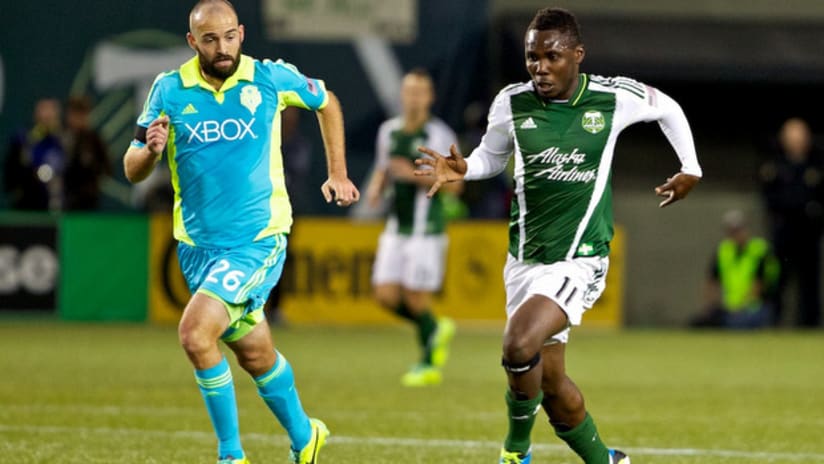 Kalif Alhassan #3, Timbers vs. Sounders, 10.13.13