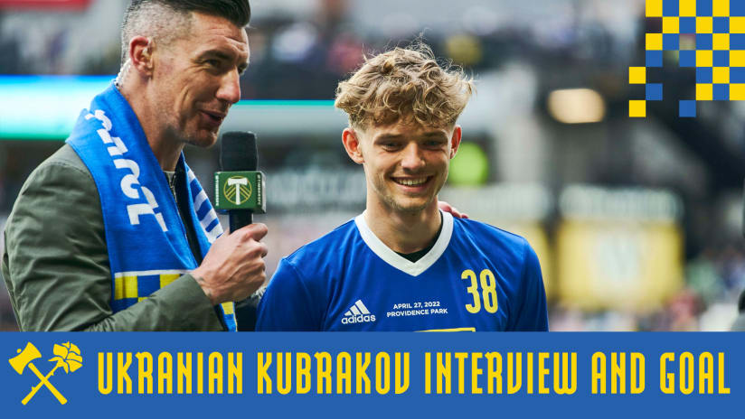 INTERVIEW & GOAL | Ukrainian and Timbers Academy U19 player Vovo Kubrakov scores for Team Blue