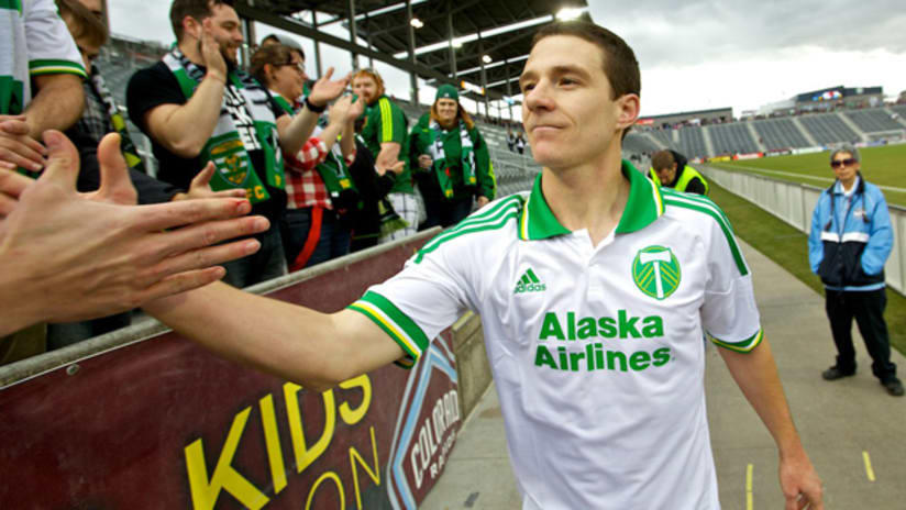 Will Johnson and fans, Timbers @ Rapids, 3.30.13