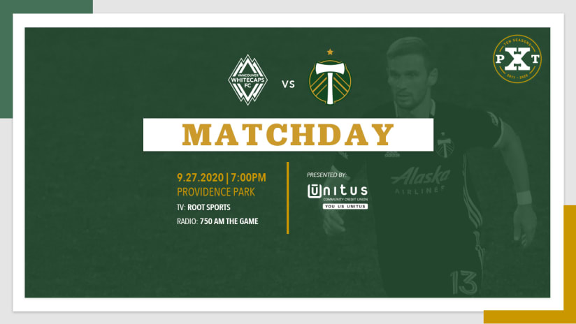 Matchday, Timbers @ Caps, 9.27.20