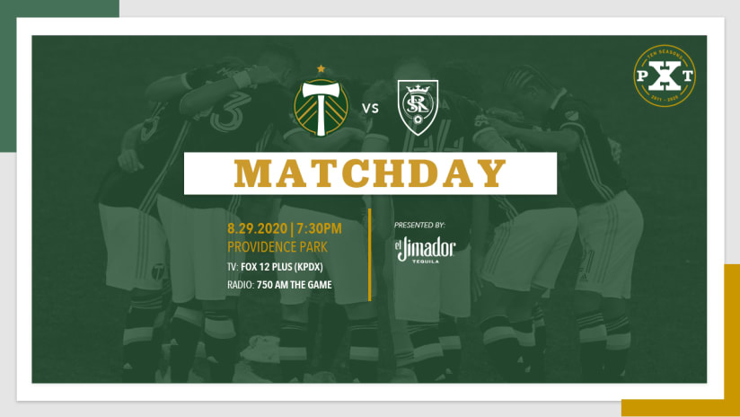 Matchday, Timbers vs. RSL, 8.29.20