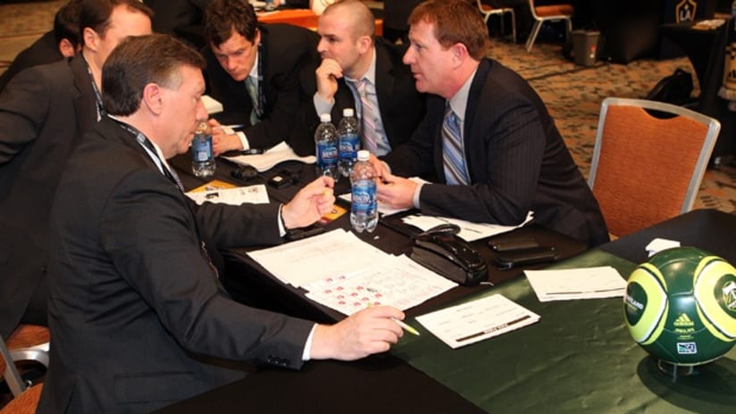 Timbers Staff at 2011 SuperDraft table