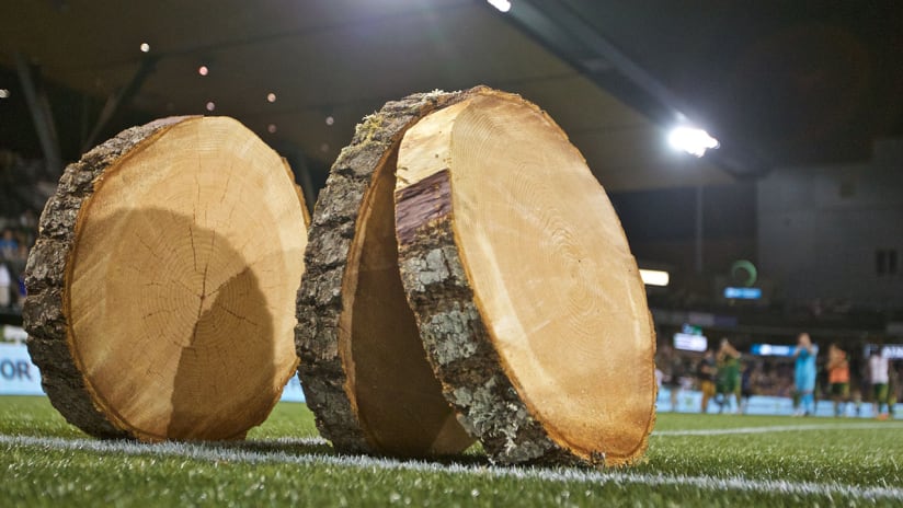 Log slabs, Portland Timbers vs New York Red Bulls, 8.18.17