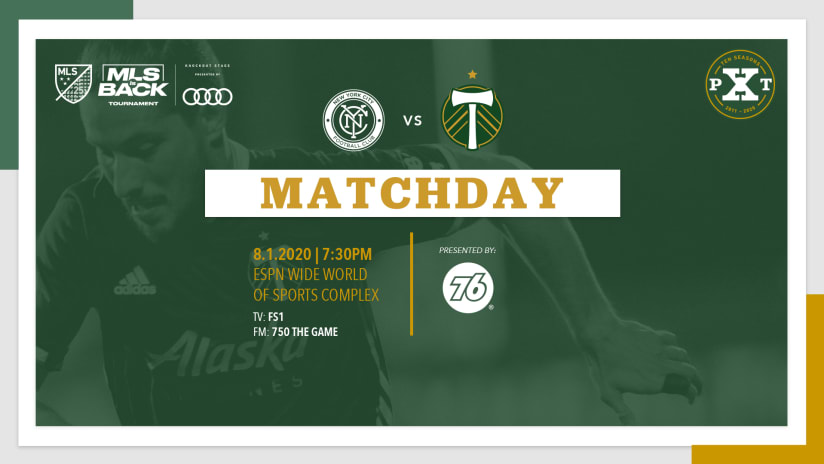 Matchday, Timbers vs. NYC, 8.1.20