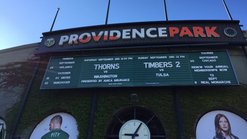 Providence Park Marquee Sept. 2-3, 2017