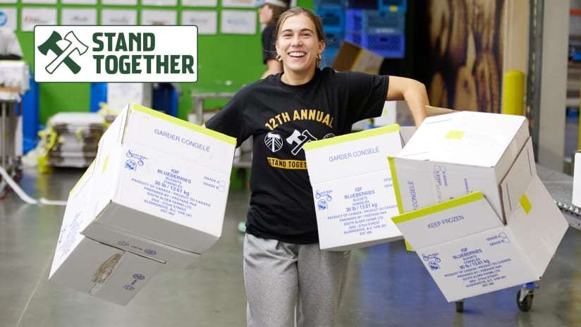 Oregon Food Bank welcomes Thorns and Timbers at Stand Together Week