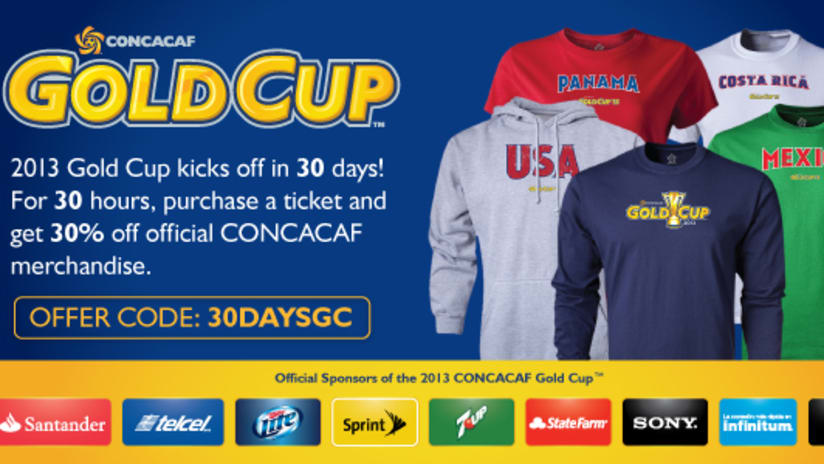 Buy a Gold Cup ticket to July 9 at JELD-WEN Field, receive 30% off Gold Cup merchandise -