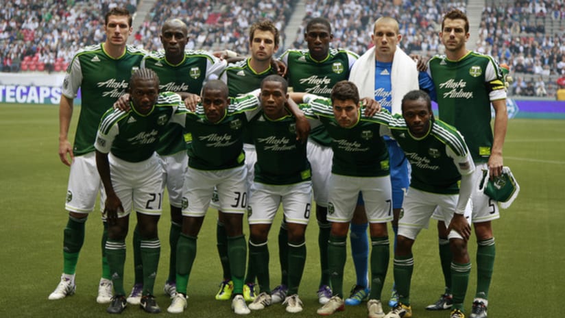 Team photo, Timbers @ Vancouver, 10.2.11