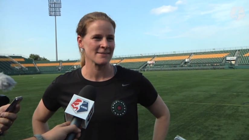 Cindy Parlow Cone, NWSL Championship training, 8.30.13
