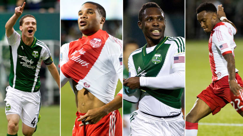 Will Johnson, Ryan Johnson, Kalif Alhassan, Rodney Wallace, 2013 MLS Goal of the Year