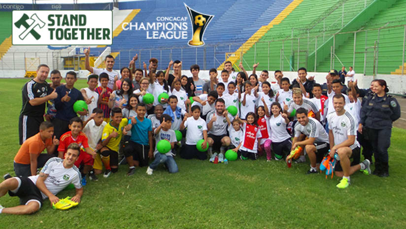 Team and ball donation, Honduras Away, 10.20.14