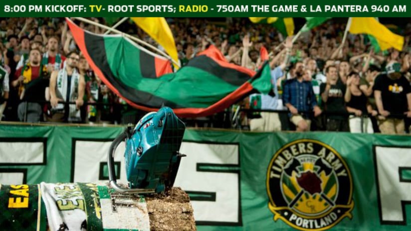 Chainsaw, flags, Timbers vs. TFC, 7.30.11
