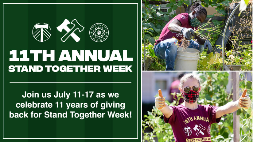 Volunteer alongside Thorns FC and Timbers players at 11th annual Stand Together Week July 11-17