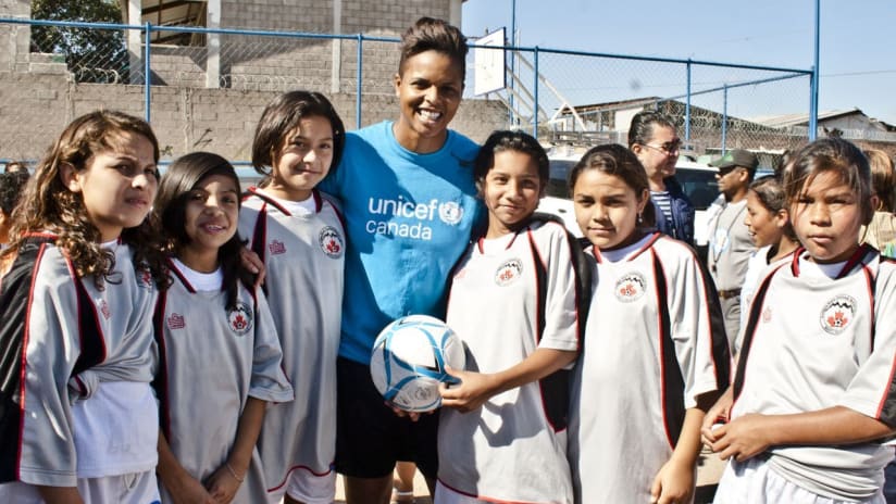 Karina LeBlanc UNICEF Canada Ambassador Honduras 2013