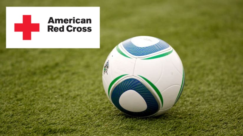 MLS ball with Red Cross