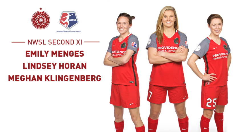 Emily Menges, Lindsey Horan, Meghan Klingenberg, Second XI, 10.10.17