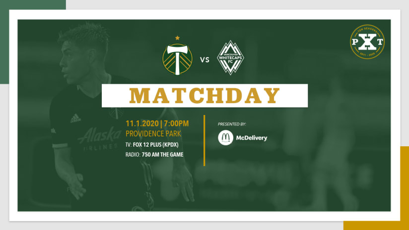 Matchday, Timbers vs. Caps, 11.1.20