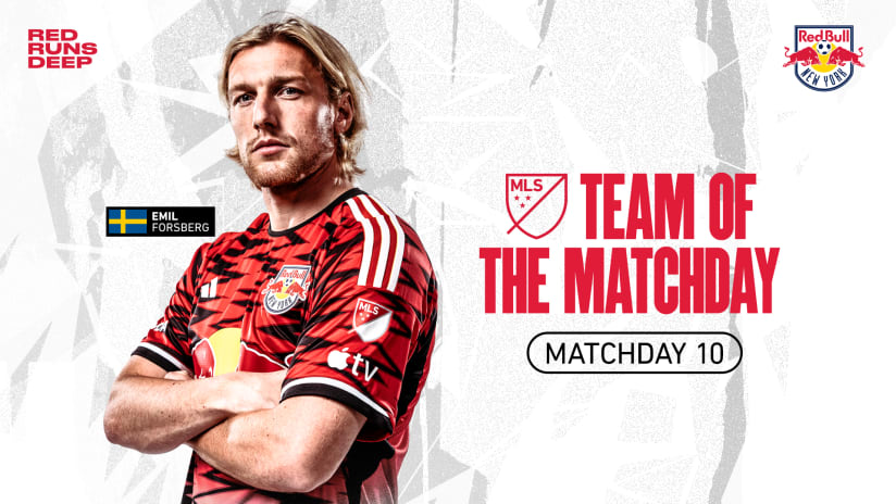 Emil Forsberg Named to MLS Team of the Matchday, pres. by Audi