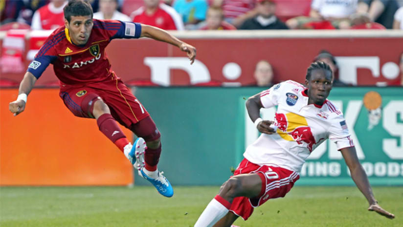 Javier Morales (left) helped power RSL to a 1-0 victory over New York.