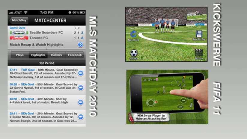 "MLS Matchday 2010" is one of several must-have apps for soccer aficionados.