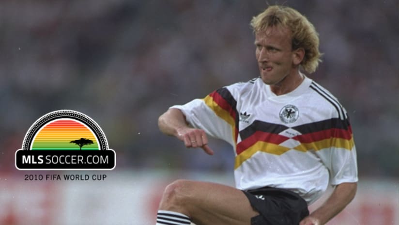 Andreas Brehme scored a late game-winner for West Germany against Argentina in 1990.