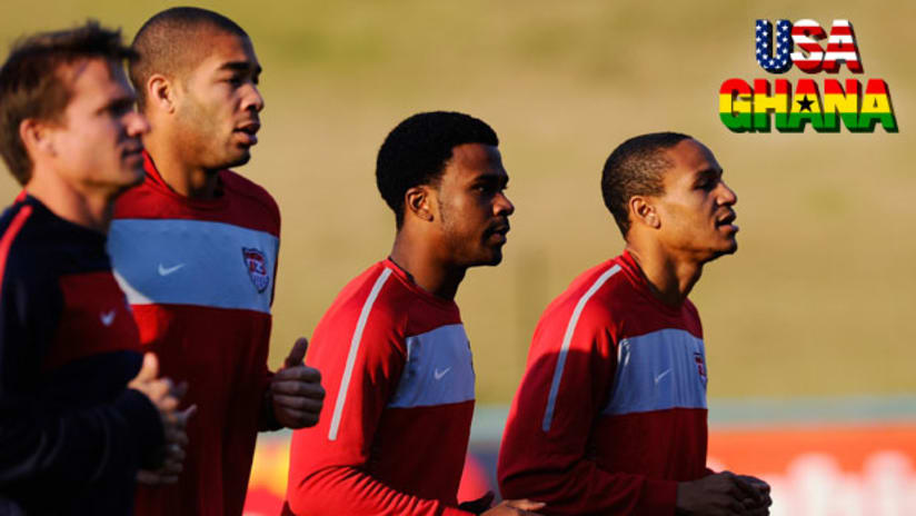 (From left) Oguchi Onyewu, Robbie Findley and Ricardo Clark are all lineup options for the US against Ghana.