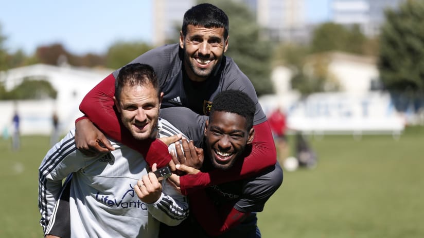 Martinez, Morales and Garcia after training 1007