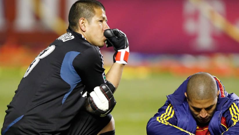 CCL: Nick Rimando and Alvaro Saborio contemplate RSL's loss to Monterrey in the CCL final.