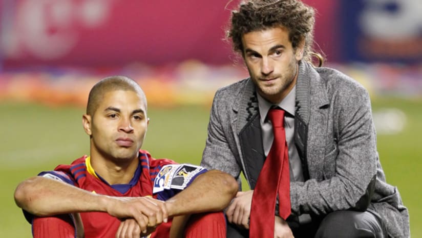 CCL: Alvaro Saborio and Kyle Beckerman after RSL's loss to Monterrey.