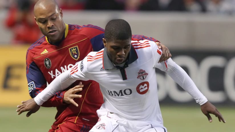 RSL's Robbie Russell defends TFC's O'Brian White