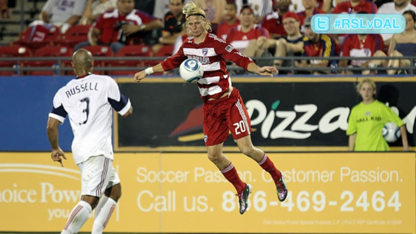 Brek Shea (right) could get a start on the left when FCD face RSL at Rio Tinto Stadium.