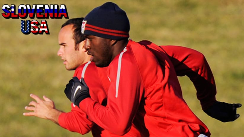 Landon Donovan (left) and Jozy Altidore need to show some atypical brashness against Slovenia on Friday.
