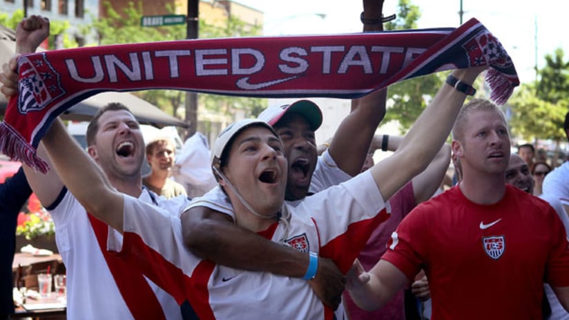 Soccer fans across the country gathered Friday to watch the Slovenia-US match.