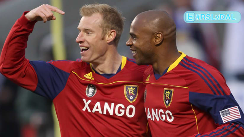 Real Salt Lake's Nat Borchers (left) and Jamison Olave are both up for the Visa Defender of the Year Award.