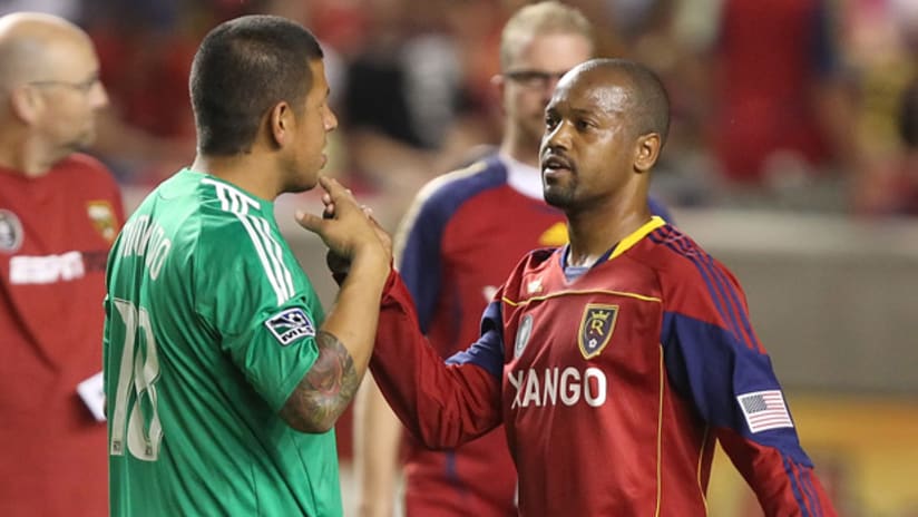 Veterans like Nick Rimando (left) and Andy Williams have helped make the RSL defense the stingiest in the league this season.