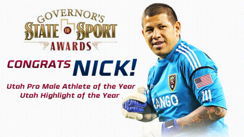 Nick Rimando Governor's State of Sport Awards