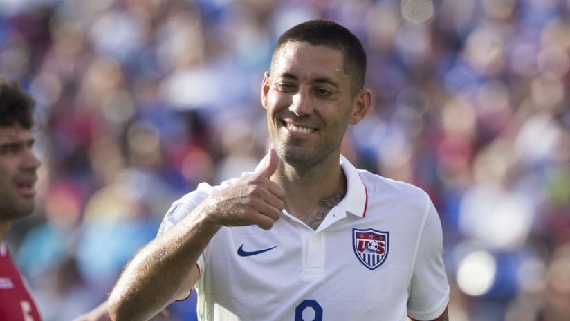 Clint Dempsey smiles with USMNT