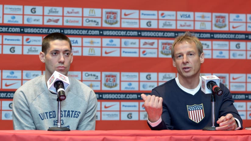 Clint Dempsey and Jurgen Klinsmann 10-8-2015