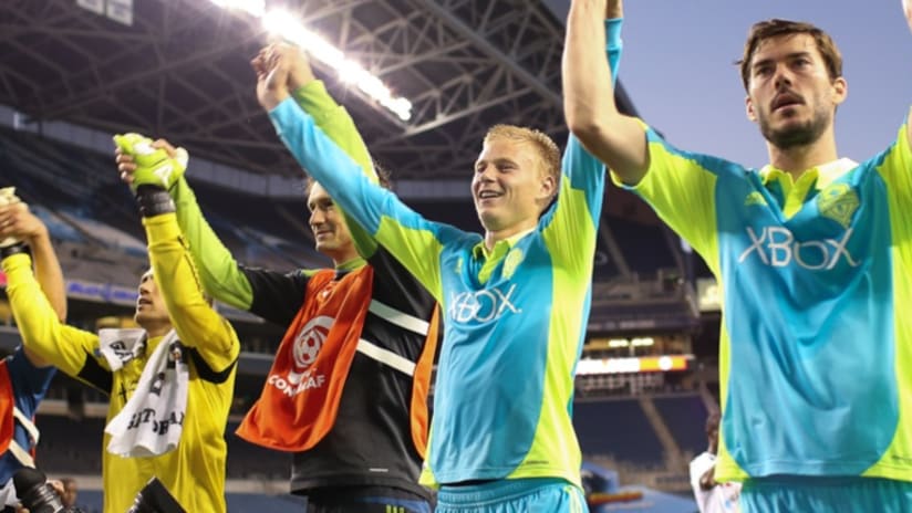 Andy Rose leads Sounders FC to 3 1 victory over Caledonia AIA Image