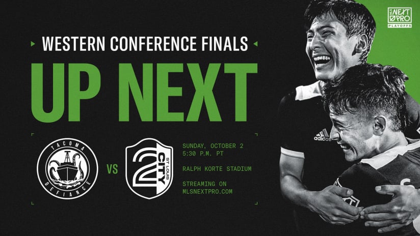 Tacoma Defiance to Play in Western Conference Finals Against St. Louis CITY2 on Sunday, October 2
