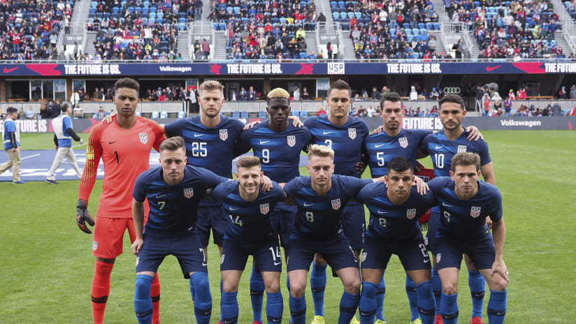 USA starting lineup Costa Rica 2019-02-02