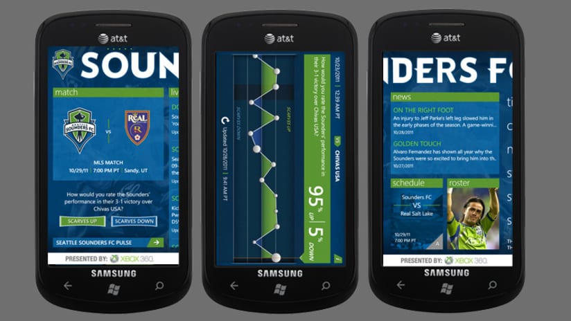Sounders release windows phone app Image