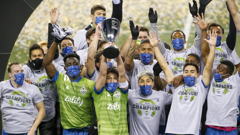 Sounders lift Western Conference trophy 2020-12-10