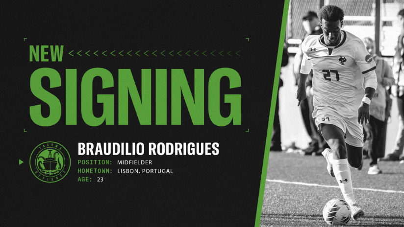 Tacoma Defiance Signs Midfielder Braudilio Rodrigues