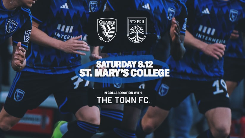 NEWS: Earthquakes II Match Against Austin FC II To Be Played At St. Mary’s College on Saturday, August 12