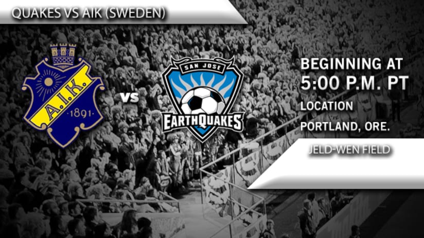 Livestream: Earthquakes vs. AIK (Sweden)