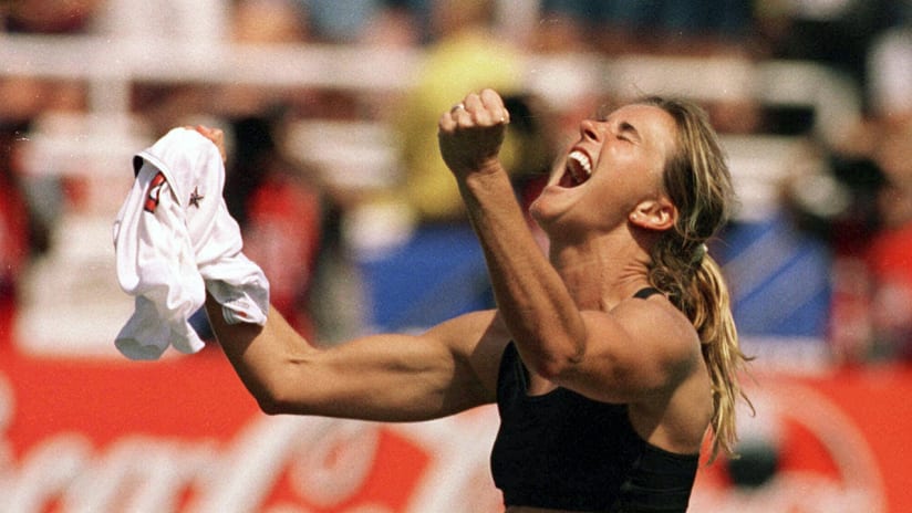 Brandi Chastain - World Cup Celebration - 1999