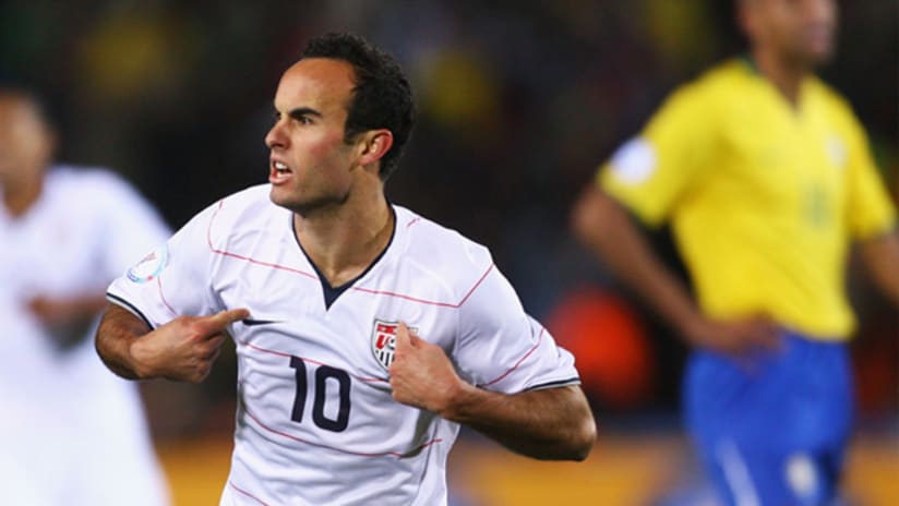 Landon Donovan scored for the USA against Brazil in 2009 Confederations Cup final.