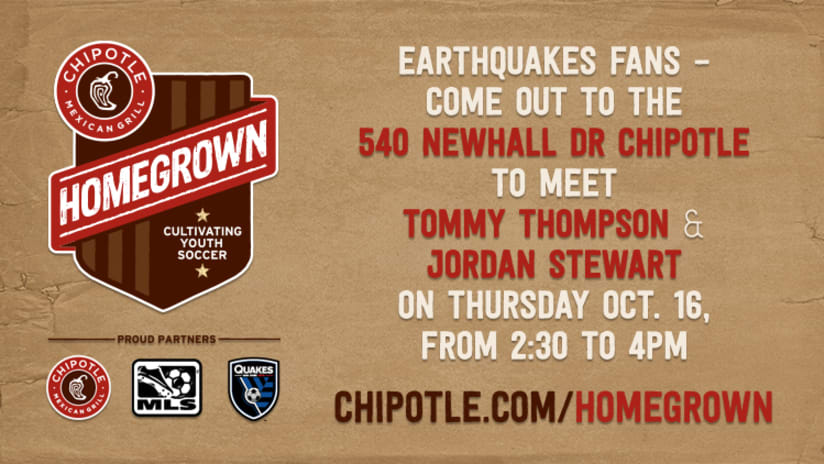 Chipotle appearance with Thompson and Stewart -