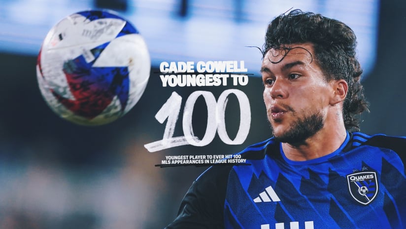 CADE COWELL BECOMES THE YOUNGEST MLS PLAYER TO HIT 100 APPEARANCES